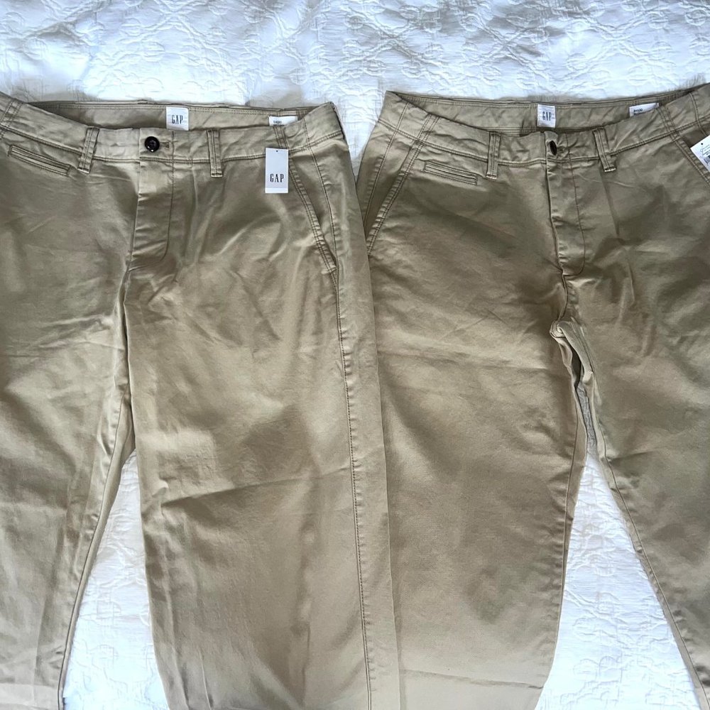 NEW 2 Pairs Gap Khakis